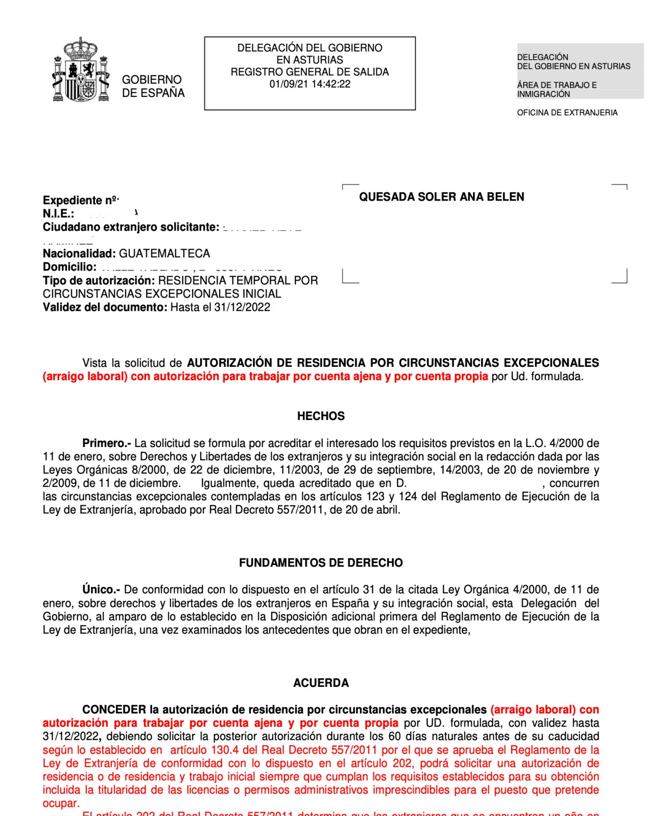 Quesada Abogados Extranjería - guate